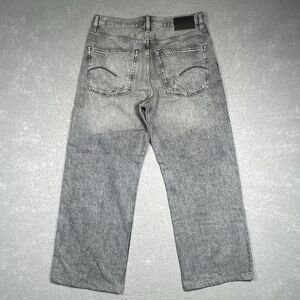 G Star Jeans Raw Type 96 Loose Distressed Zipper Fly Gray Size 32X28 Y2K Style